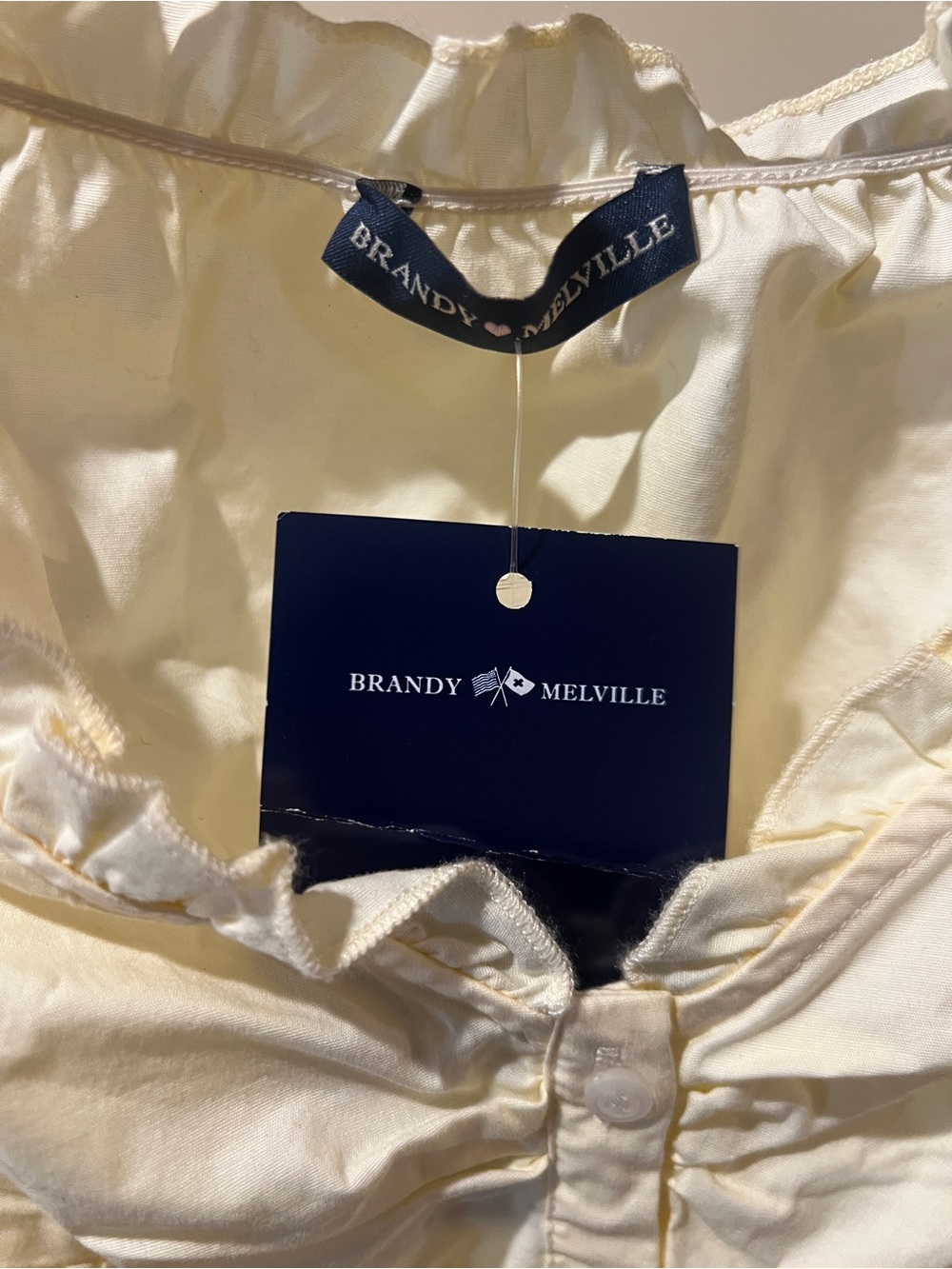 Brandy Melville Elena Top in Butter Yellow - Picture 3 of 12